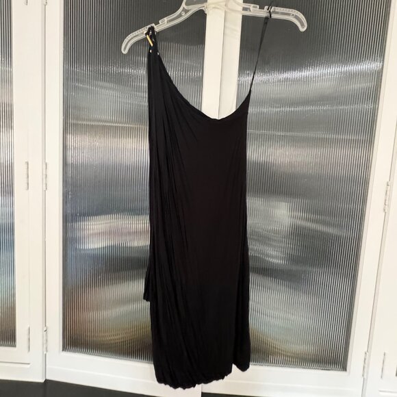 Missoni Cold Shoulder Black Cotton Dress Gold Hardware Size 2 - Picture 3 of 4